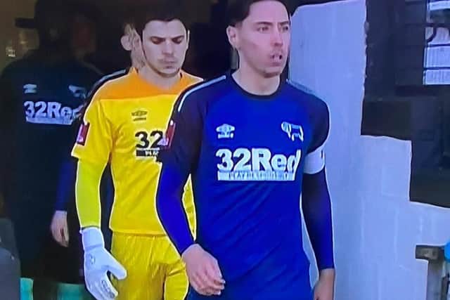A proud moment - Isaac Hutchinson leads Derby out live on TV