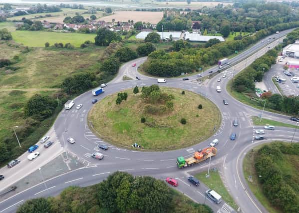 the Stockbridge link road as proposed would join the A27 at the Fishbourne roundabout