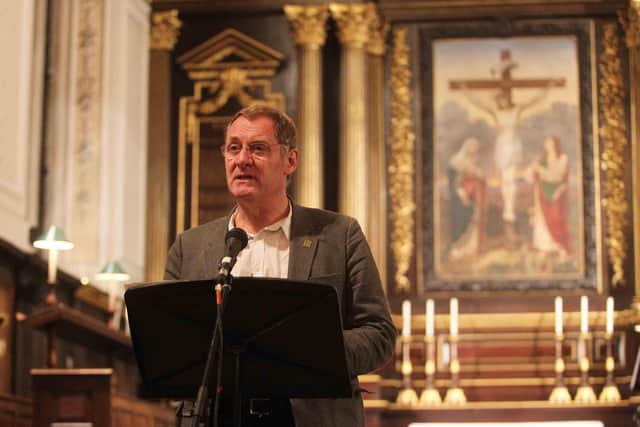 Poet Andrew Motion giving a talk in All Saints Church. ENGNNL00120120803204848