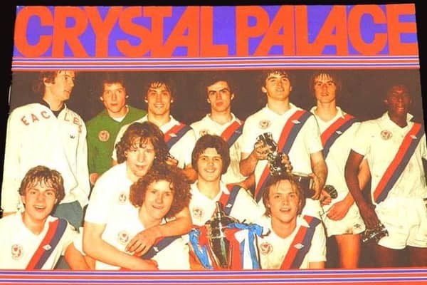The 1977 FA Youth Cup-winning Crystal Palace team - Peter Ranson is pictured bottom left