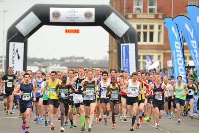 Hastings Half Marathon action from 2015