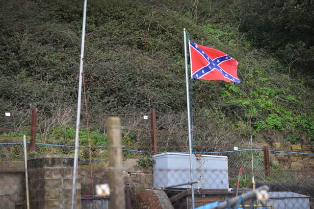 Confederate Flag pictured at Hastings Motor Boat And Yacht. SUS-210119-130138001