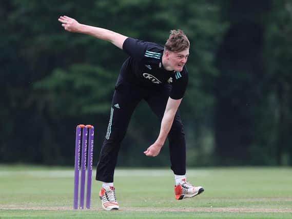 Sean Hunt bowling for Surrey U18s in 2018 / Picture: Getty