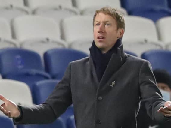 Brighton and Hove Albion head coach Graham potter has injuries issues to contend with