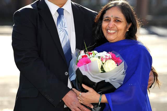 Long-standing postmaster Ashok Sthankiya and his wife Shobha retired from Southlands Post Office on Saturday. Picture: Steve Robards SR2101231