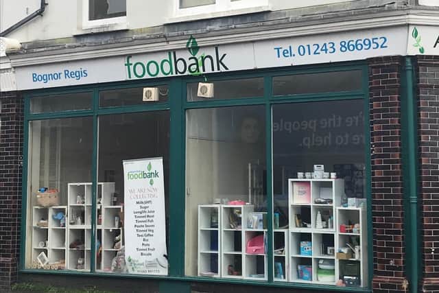 The foodbank is based in Argyle Road, Bognor Regis