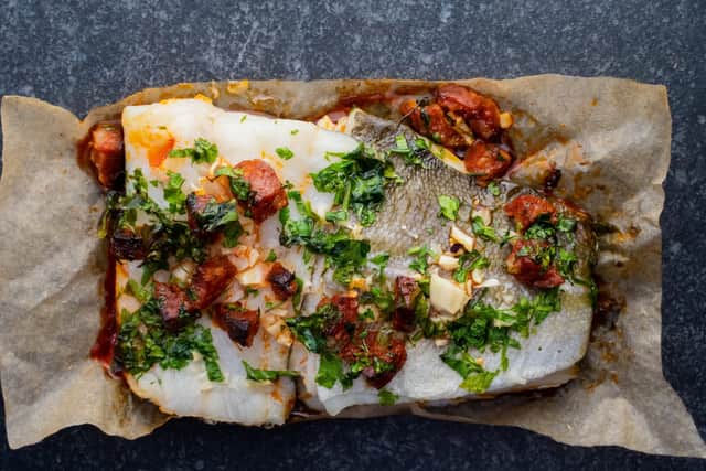 Cod Garlic And Chorizo Bake supplied by The Fresh Fish Shop in Haywards Heath. Picture: Southern Co-op