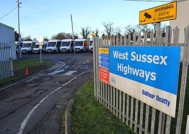 The highways depot at Broadbridge Heath where West Sussex County Council is proposing to spend £15million on a new retail park