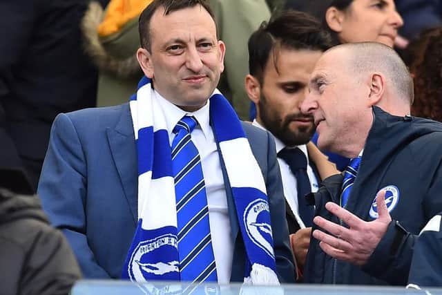 Brighton and Hove Albion chairman Tony Bloom