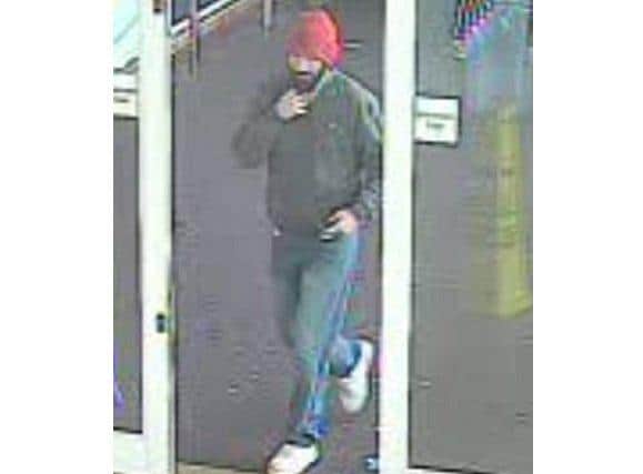 CCTV footage of the first suspect. Picture from Sussex Police SUS-210127-065946001