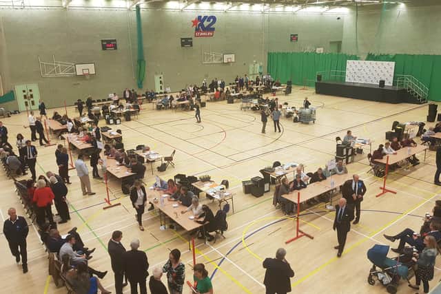 A previous council election count at the K2 leisure centre