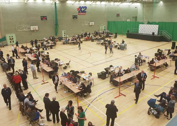 A previous council election count at the K2 leisure centre