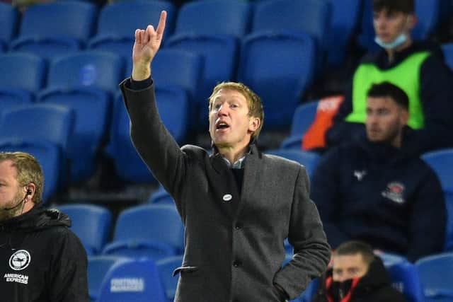 Brighton and Hove Albion head coach Graham Potter has seen his team struggle to pick up victories at the Amex