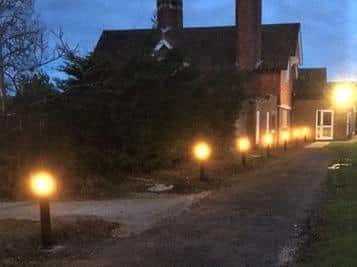 An electrician took time out of his work to install lights so people could safely return from the hall to their cars. Picture: Ticehurst Village Centre Project