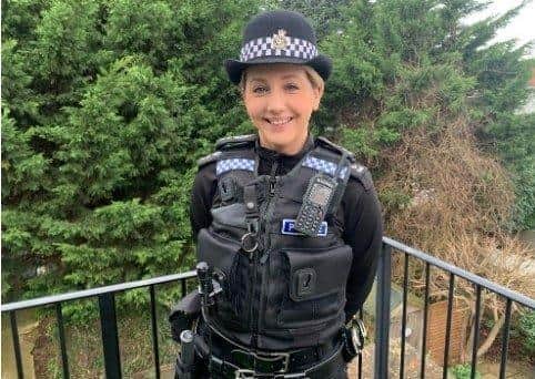 PC Lucy Thomas, photo by Sussex Police SUS-210129-100322001