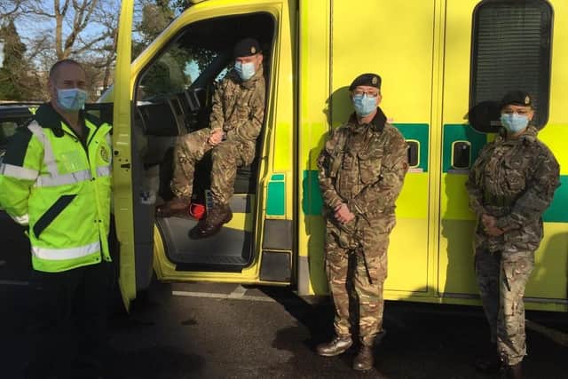 Military personnel will work alongside ambulance staff