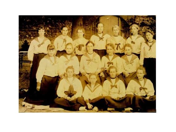 Edith Pretty with her peers at Roedean - second from left on the back row