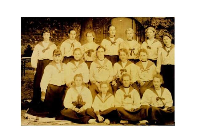 Edith Pretty with her peers at Roedean - second from left on the back row