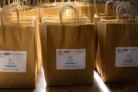 ‘In the Bag’ meal kits, packed and ready to be distributed last summer / Picture: Sussex Cricket