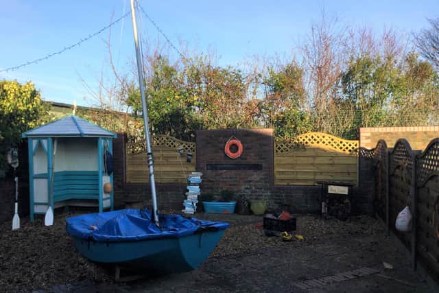 Kamelia Kids' new wildlife and beach garden, complete with boat