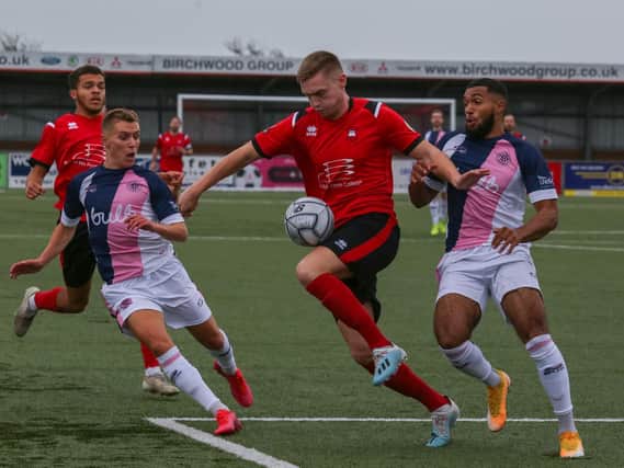 Eastbourne Borough in action against Dulwich earlier in the season / Picture: Andy Pelling