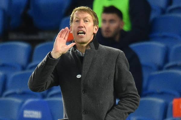 Brighton and Hove Albion head Graham Potter will take his team to Liverpool on Wednesday