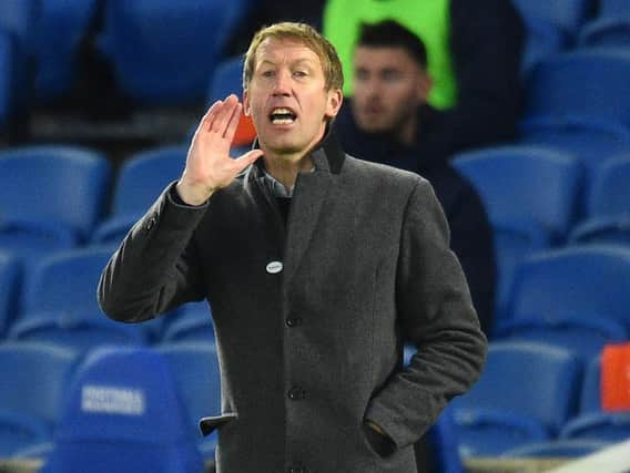Brighton and Hove Albion head Graham Potter will take his team to Liverpool on Wednesday