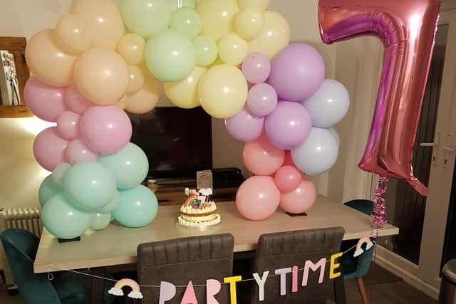 Katherine's efforts at making her daughter's lockdown birthday special
