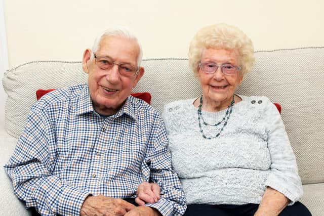 Pat and Ron Wood on their 70th wedding anniversary. Picture: Derek Martin DM1941906a