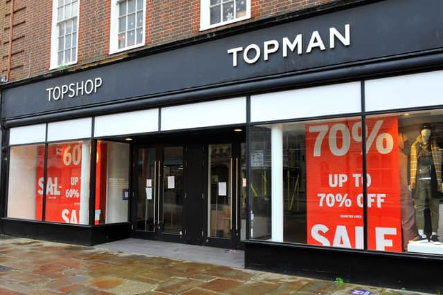 Topshop has closed down in East Street after the national chain, along with Topman, Miss Selfridge and HIIT, was bought out by online retailer Asos. Pic Steve Robards SR2102032 SUS-210302-094859001