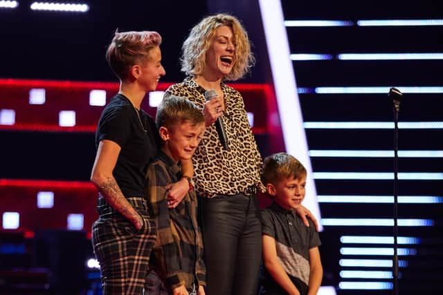 Victoria Heath, with her wife, Lauren, and two sons. Picture: ITV