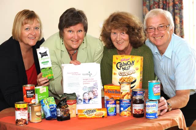 Jean Forster (2nd left) wants to set up a food bank to help people in need in Haywards Heath. Pictured are Fi McLachlan, Jean Forster, Jill Sargent and Barry Prior ENGSNL00120110926130211