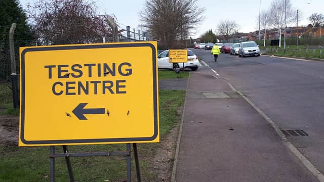 Kettering testing centre, KLV, Kettering Conference Centre, covid testing. 
2nd January 2020 NNL-210901-211847009