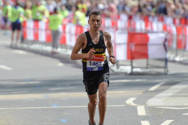 James Westlake in the London Marathon in 2018. PW Sporting Photography