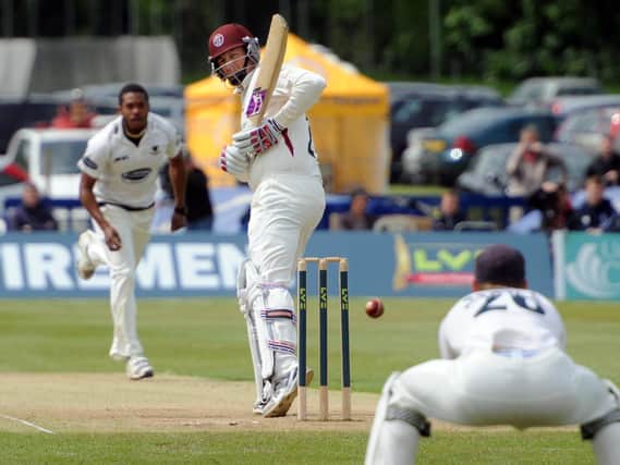 Chris Jordan's the bowler as Sussex take on Somerset at Horsham in 2013