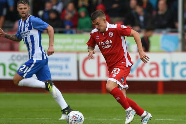 Dean Cox in action for Crawley Town