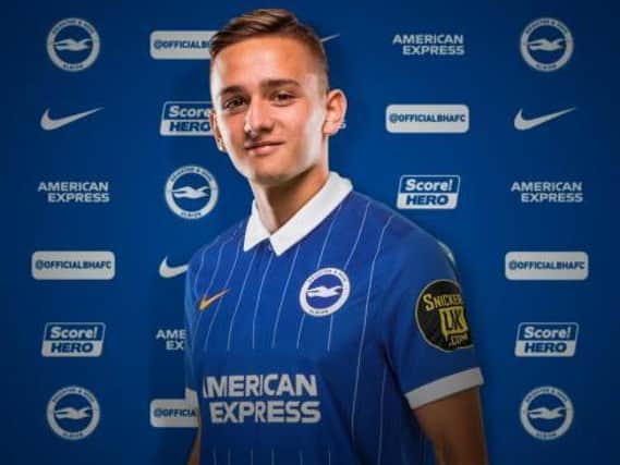 Michal Karbownik is settling into life at Brighton following his arrival from Legia Warsaw