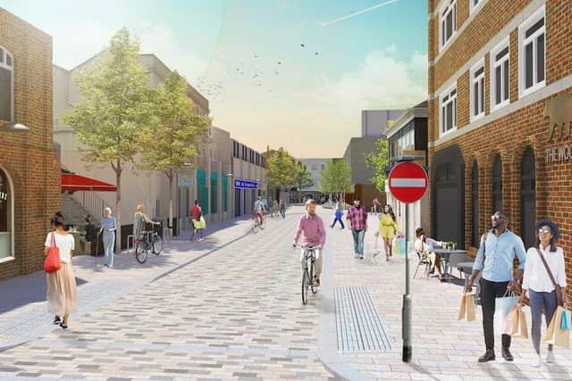 An artist's impression of how Portland Road could look SUS-211002-110235001