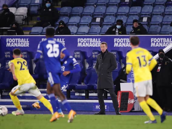 Graham Potter was left disappointed after his Brighton side were knocked out of the FA Cup in the final moments against Leicester. Photo: Getty Images