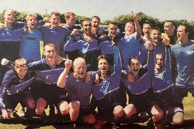 Paul Balch in his playing days - with Sussex League winners Sidley