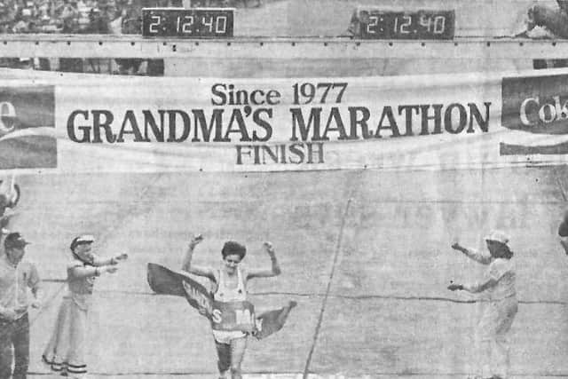 Derek Stevens' impressive marathon finish in 1977