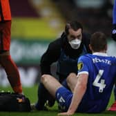Key defender Adam Webster faces a battle to be fit to face Villa after injuring his ankle at Burnley last week