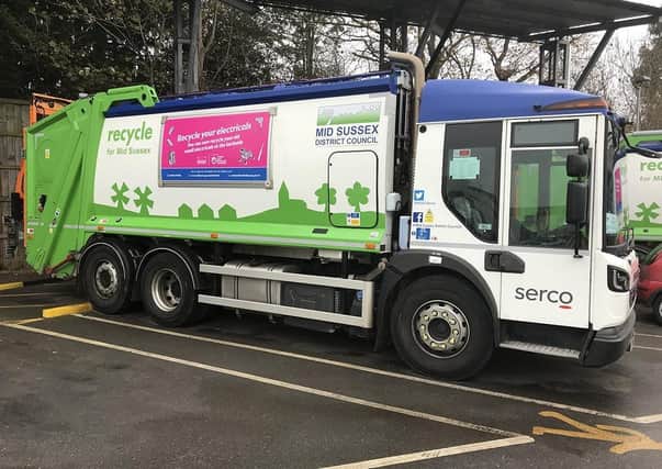 Mid Sussex waste collection lorry