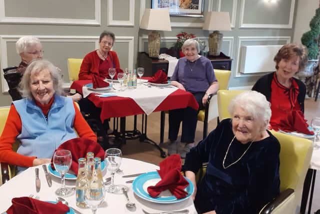 Residents at Care UK's Skylark House enjoyed their live afternoon tea session with BBC Food Historian Dr Polly Russell SUS-210215-154237001