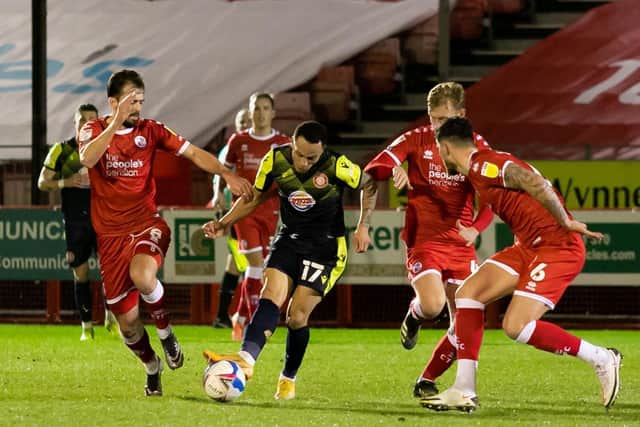 Crawley try to keep Stevenage at bay / Picture: UK Sports Images / Jamie Evans