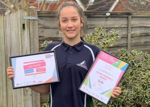 Ellie Balchin, young sports leader at The Angmering School, has been recognised for her dedication with national awards