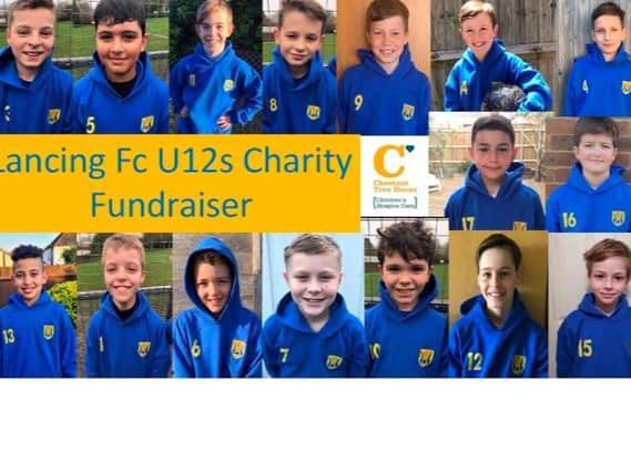 Lancing Football Club's U12s are raising money for Chestnut Tree House children's hospice by collectively covering more than 600 miles by walking, running and cycling