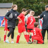 Jess Klamm at work with the Roffey Robins youngsters