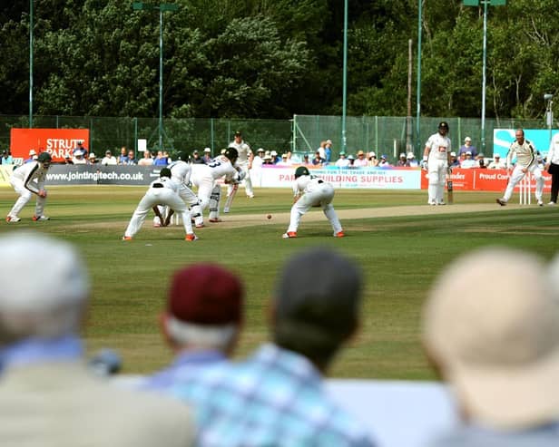Watching the action at Cricketfield Road / Picture: Steve Robards