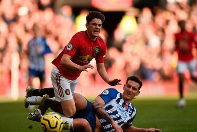 Daniel James featured for Manchester United against Brighton at Old Trafford last season